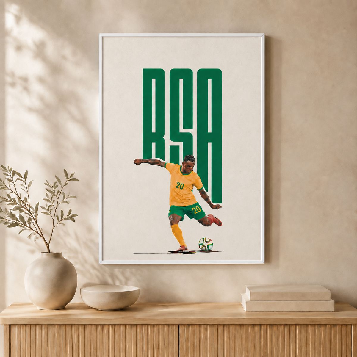 RSA Football — Framed — Wall hung #White